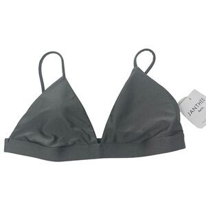 Janthee Berlin Bocas Tribe Grey Shimmer Bikini Top NWT Womens XL